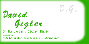 david gigler business card